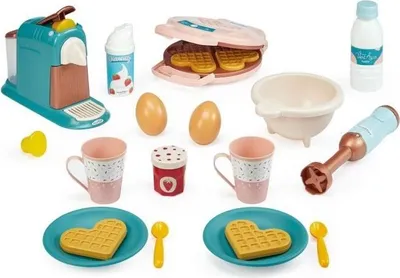 Zdjęcie produktu dla Zestaw Kuchenny dla Dzieci Ecoiffier, 18+ Miesięcy, Gofrownica, Mikser, Akcesoria, Wyprodukowano we Francji
