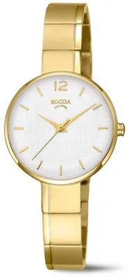 Productafbeelding van Boccia 3308-06 dameshorloge, quartz, titanium, goudkleurig