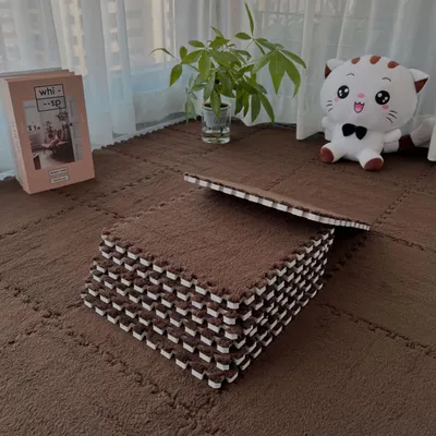 Produktbild von 12 Plüsch Schaumstoffmatten 30x30 cm - Weiche Fliesen für Wohnzimmer und Schlafzimmer