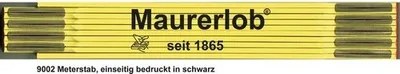 Produktbild von Holzgliedermaßstab 2 m Maurerlob gelb