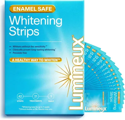 Produktbild von Oral Essentials Lumineux Zahnweißstreifen - 21 Behandlungen Zahnarzt formuliert und  ungiftig - frei von Empfindlichkeit