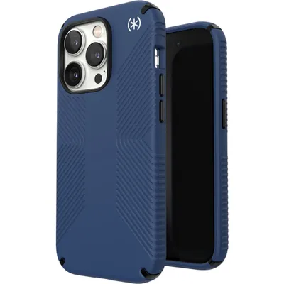 Produktbild von Speck Presidio2 Grip - Case for iPhone 14 Pro with MICROBAN coating (Coastal Blue / Black / White)