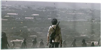 Produktbild von Bilder auf glas - Fantasie Krieg - 120x50cm - Glasbilder - Wandbilder - Kunstdruck - zum Aufhängen bereit - Wanddekoration aus Glas - Glas Bilder - Wandbild auf Glas - Einteilig - GAB120x50-4101