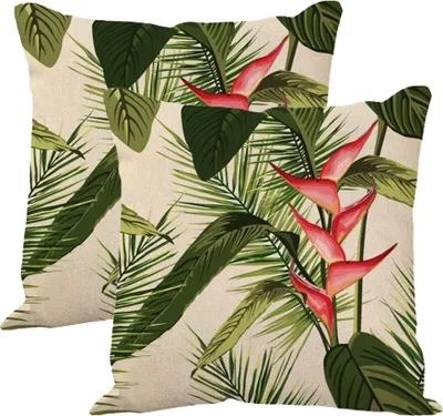 Produktbild von Sqaure Kissenbezüge, 2 Stück, 45cm, Sommer, Dekorative Leinen-Kissenbezüge Für Wohnzimmer, Bauernhaus, Outdoor, Moderne Kissenbezüge Für Sofa, Couch, Stuhl, Bett, 36#