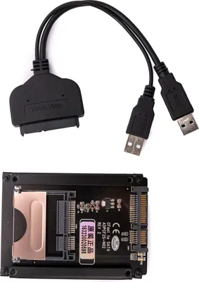 Produktbild von CFast Card Adapter 2.5 zu SATA 22Pin zu 2x USB 3.0 2.0 Typ A Stecker für HDD SSD