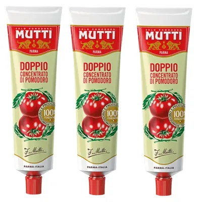 Image de Concentré de tomates Doppio Concentrato di Pomodoro 130 g - Mutti - 3 x
