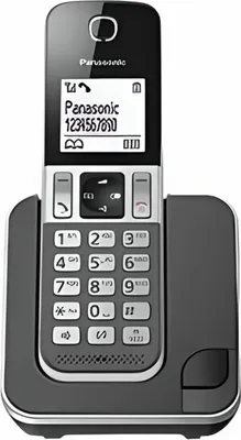 Zdjęcie produktu dla Panasonic KX-TGD310, Telefon w systemie DECT, Zestaw słuchawkowy bezprzewodowy, Głośnik, 120 wejścia, Nazwa i identyfikacja dzwoniącego, Szary