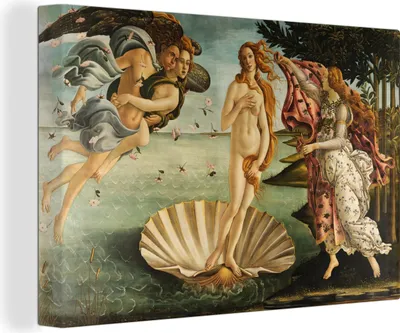 Obrázok produktu pre MuchoWow® - Plátno - Zrodenie Venuše - maľba, Sandro Botticelli, nástenný obraz, nástenné dekorácie, obývacia izba, 30x20cm