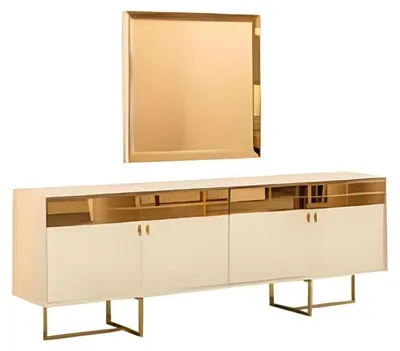 Image de Doré Salon Buffet Commode en bois esigner Sideboard