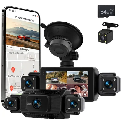 Zdjęcie produktu dla Czterokanałowy rejestrator jazdy z kamerą Full HD 1080P o przekątnej 3 cale
