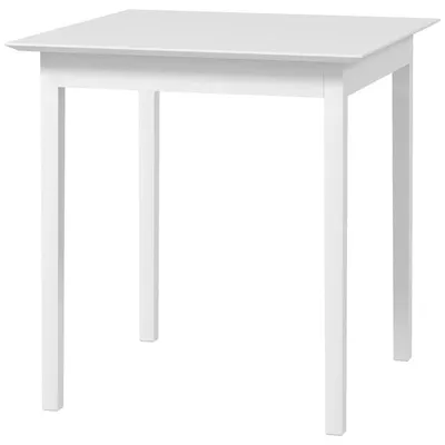 Obrázek produktu pro Čtvercový jídelní stůl – kuchyňský stůl | Barva: bílá | Rozměry: 75x75x76 cm