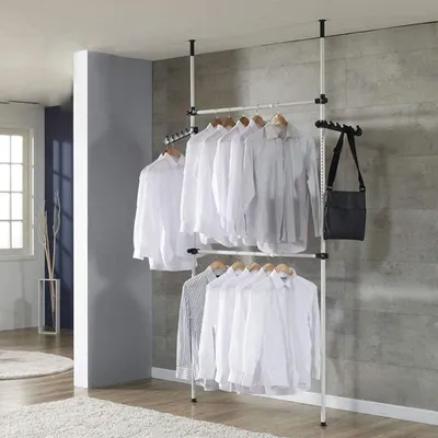 Image de Porte-vêtements télescopique - Réglable et extensible
