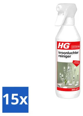 Produktbild von 15 x HG Kronleuchterreiniger - Striefreie Reinigung - 500 ml - Vorteilspackung - 15 Stücke