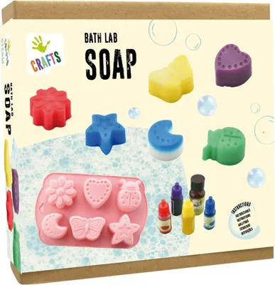 Produktbild von Seife selbst herstellen basteln Seifen-Set mehrfarbig mit Formen für Kinder