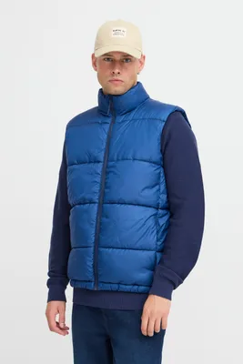 Produktbild von Blend BHVest Herren Weste Steppweste Outdoor Weste mit Reißverschlusstaschen Stehkragen Regular fit