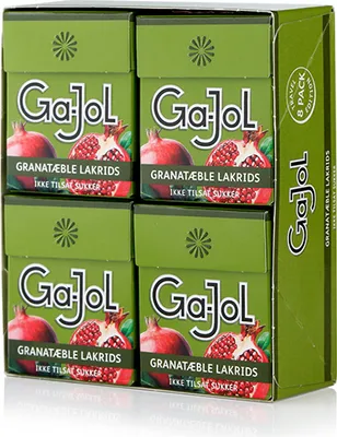 Produktbild von Ga-Jol grün Granatapfel Lakritz zuckerfrei 8er 184g