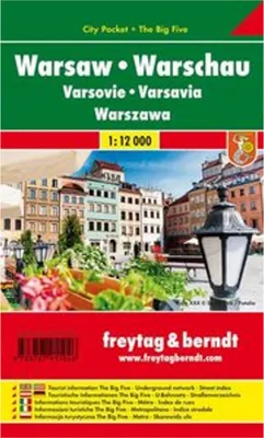 Immagine prodotto di freytag & berndt. Mappa del centro città di Varsavia, scala 1:12.000