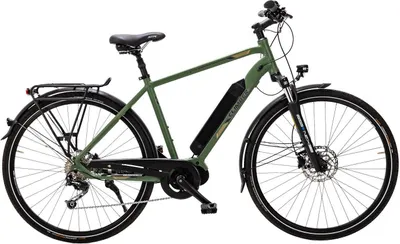Produktbild von 28 Zoll Elektro Fahrrad E Bike Shimano Deore Pedelec Mittelmotor 504 Wh oliv
