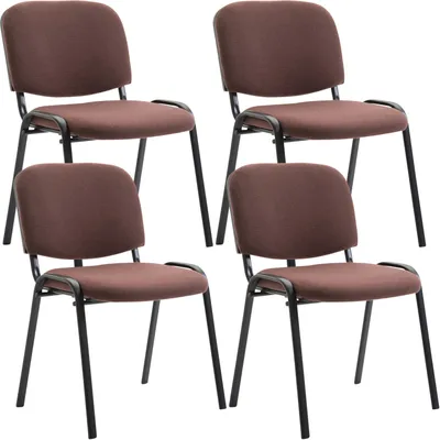 Produktbild von 4er Set Besucherstuhl HLO-CP111 Stoff braun