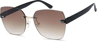 Produktbild von styleBREAKER Damen Sonnenbrille Rahmenlos mit getönten Rechteckigen Polycarbonat Gläsern, Kunststoff Bügeln 09020145