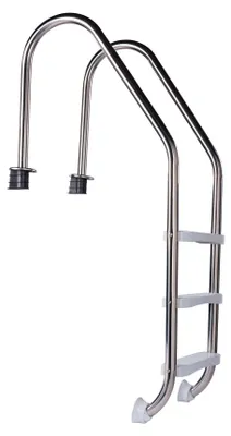 Obrázok produktu pre Azuro Standard – 3-stupňový rebrík z nehrdzavejúcej ocele pre vstavané umývadlá, 110–120 cm