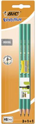 Immagine prodotto di BIC Ołówek grafitowy HB z gumką i temperówką - zestaw 3 sztuki