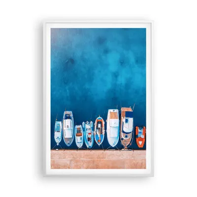Produktbild von Gerahmtes Poster - Weißer Rahmen - Hafen Hafen £ódŸ - 70x100 cm - Wand Bild - Wanddeko - Wandbilder - Kunstposter - Wandposter - Bilderrahmen - Bilder - Kunstdruck - Wanddekoration - P2WPA70x100-5081