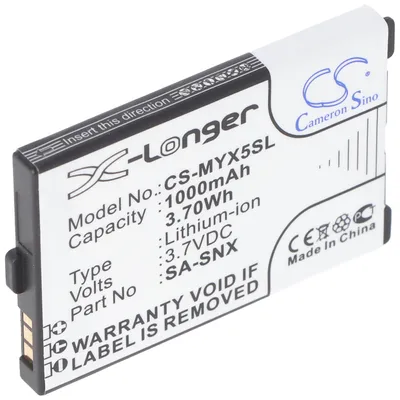 Zdjęcie produktu dla Bateria odpowiednia dla Sagem myX-3, myX-5, Li-Ion, 3,7V, 1000mAh, 3,7Wh