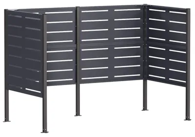 Obrázek produktu pro Zástěna pro kontejnery, rozměry 167 x 85 x 113 cm, ocel, barva antracit