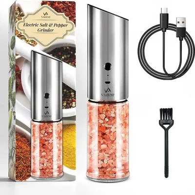 Produktbild von Edelstahl Pfeffermühle Set schwarz hervulbar Barbecue