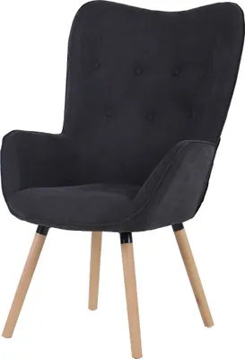 Produktbild von SVITA Cleo Ohrensessel Relaxsessel Fernsehsessel Sessel Lesesessel dunkelgrau anthrazit