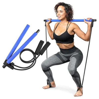 Produktbild von Pilates Bar Yoga Stick - Pilates bar kit for Home Gym with Pilates Resistance Bands