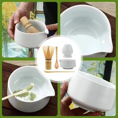 Produktbild von Vollständiges Matcha-Set - 5 Teile - Keramik und Bambus