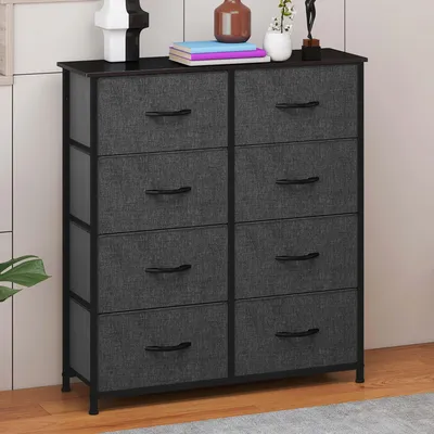Produktbild von Kommode mit 8 Schubladen, Stoffkommode 86x30x98cm -B