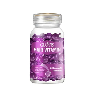 Produktbild von Glovis Hair Vitamin Oil Purple Capsules Arganöl Gesundes, glänzendes Haar