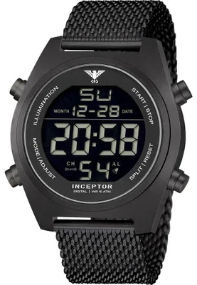 Produktbild von KHS - Armbanduhr - Herren - Inceptor Black Steel Digital - KHS.INCBSD.MB