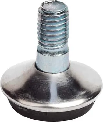 Zdjęcie produktu dla 4 nóżki regulacyjne do nóg stołów lub mebli, stal ocynkowana, model 402. Wysokość 21 mm 2-402 Rei