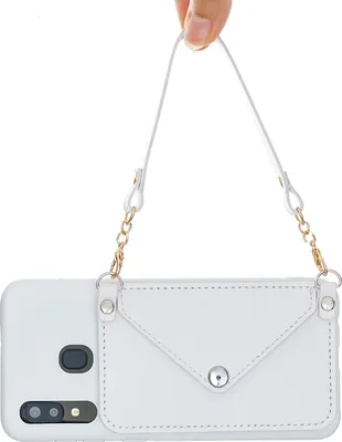 Produktbild von Für HUAWEI Y5 2018/2019/Y6 2019/Y7 2019/PSMART Z/Y9 2019 Handyhülle mit PolyurethanKartenhalter + Hand Rope Stroh weiß