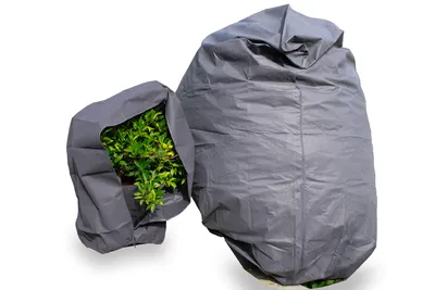 Produktbild von 300 x 360 cm Premium XXL Winterschutz für Pflanzen grau Kübelpflanzen Winterschutzcover draußen Haube Reißverschluss Zugband Pflanzenschutzhaube
