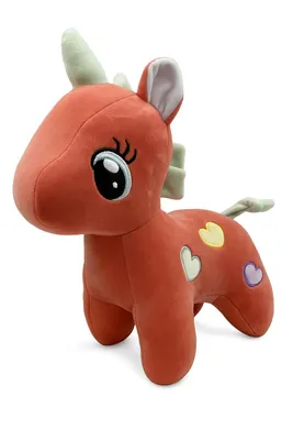 Produktbild von Kuscheltier Einhorn 30cm rot – Weiches Plüschtier Unicorn, Stofftier