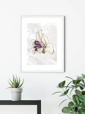 Blumenposter 30 x 40 cm – Kunstdruck, Wanddeko, ohne Rahmen