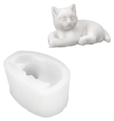 Produktbild von Silikonform für Katzen, Gießform für Epoxidharz, Gips, Beton, Wachs oder Seife, lebensmittelecht