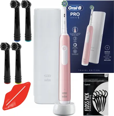 Immagine prodotto di Spazzolino elettrico Oral-B Pro Series 1 rosa con set di 4 testine