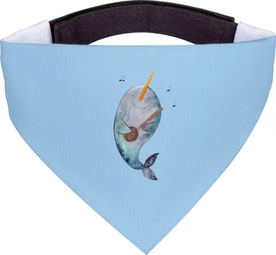 Produktbild von Mr. & Mrs. Panda Bandana Narwal Gitarre - Blau Pastell - Geschenk, Halstuch Für Hunde, Wal, Dreieckstuch, Tanzen, Gespräche, Meer, Probleme, Hund, Hals Tuch