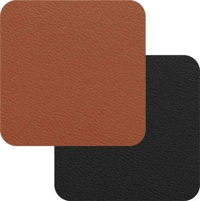 Produktbild von Fleximats Untersetzer, 4er Set, 10x10cm, Cognac/Schwarz