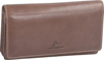 Produktbild von Echtleder Damengeldbörse, braun 22 Kartenfächer