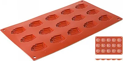 Produktbild von Silikon-Backmatte, MADELEINE mit 15 Formen