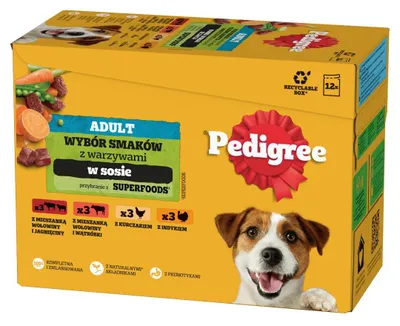 Produktbild von Pedigree 5900951262692, Adult, Klein (5-10 kg), Rind, Huhn, Lamm, Truthahn, Gemüse, 1,2 kg