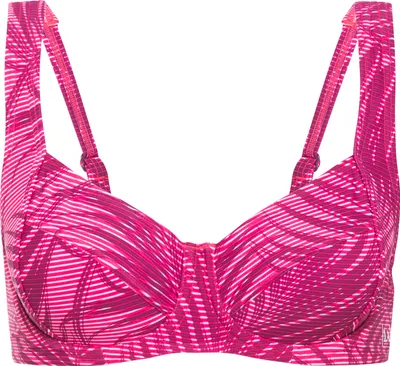 Produktbild von LASCANA ACTIVE Bügel-Bikini-Top Coal bordeaux-bedruckt Größe 44 Cup F