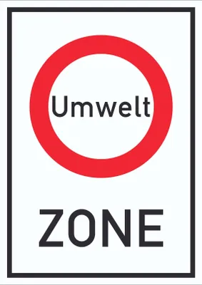 Produktbild von Umweltzone Schild A4 Rückseite selbstklebend